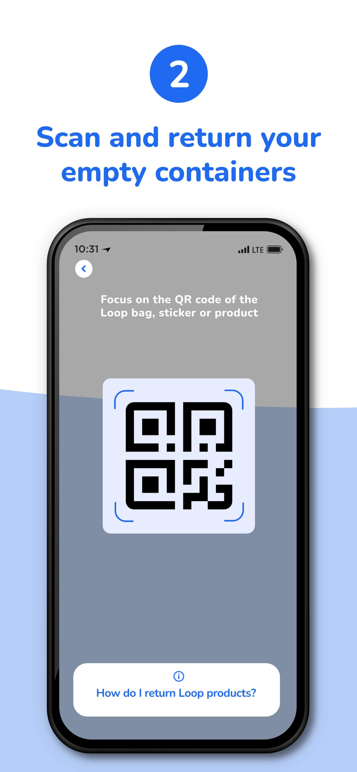 Scan the QR code on the container